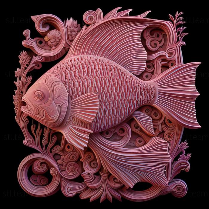 3D модель Розовая рыба мунхаузии (STL)